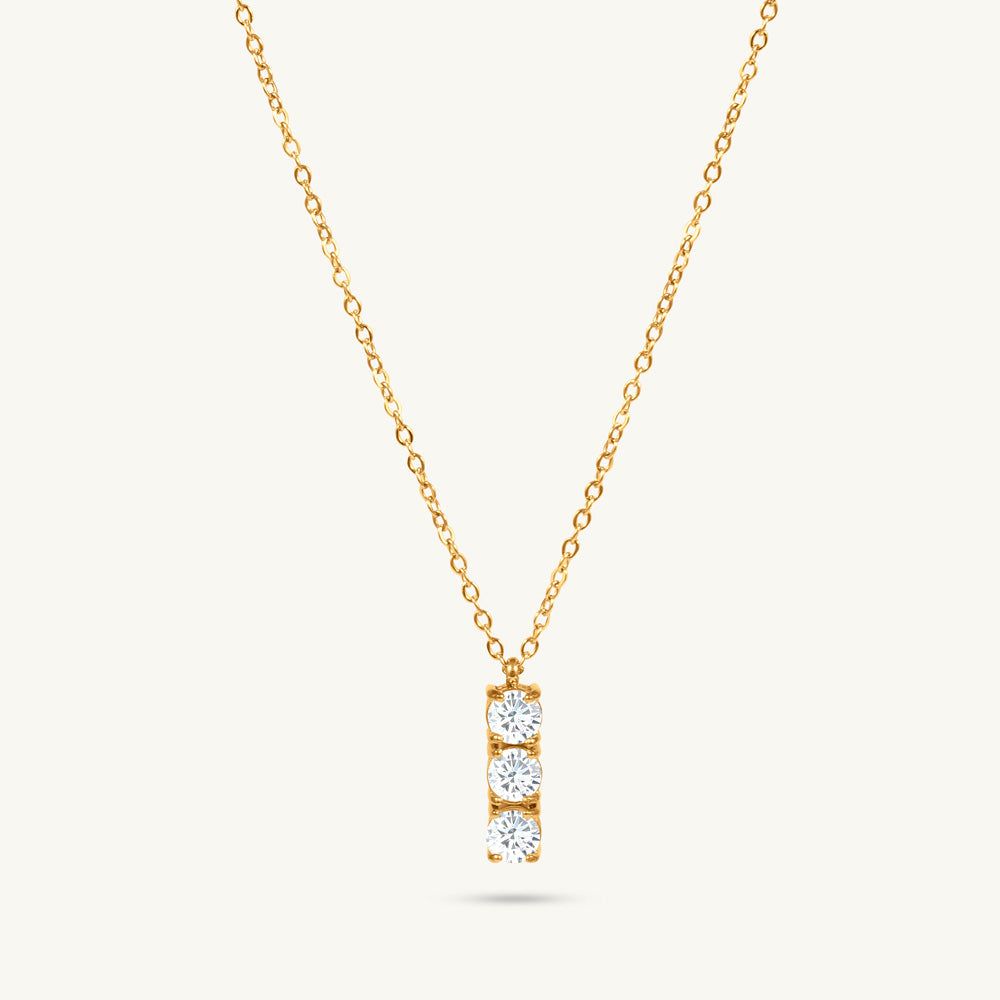 Triple Row Barrel NecklaceTEST