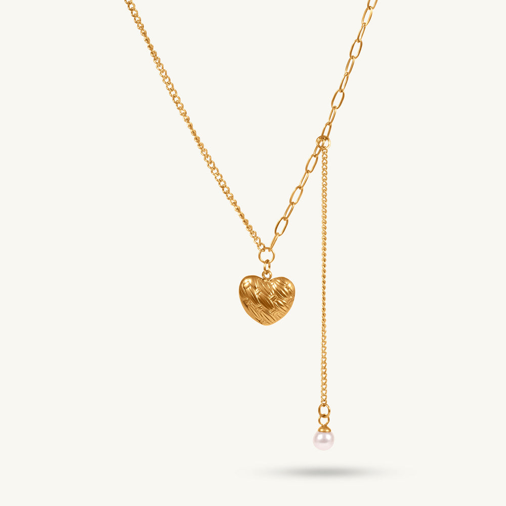 Golden Heart Lock PendantTEST