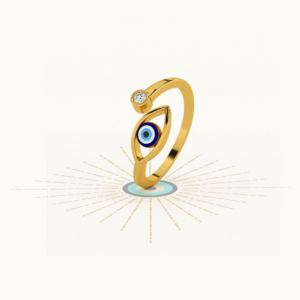 Evil Eye Zeinth Open 925 Silver Ring